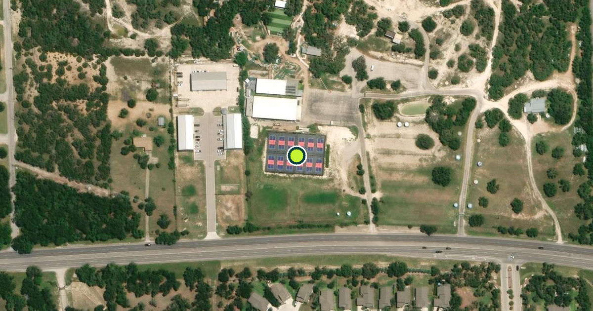 Satellite view of Hays County Pickleball Courts