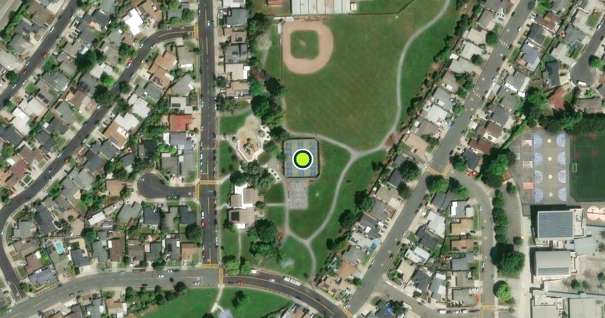 Satellite view of Hayward Pickleball Courts