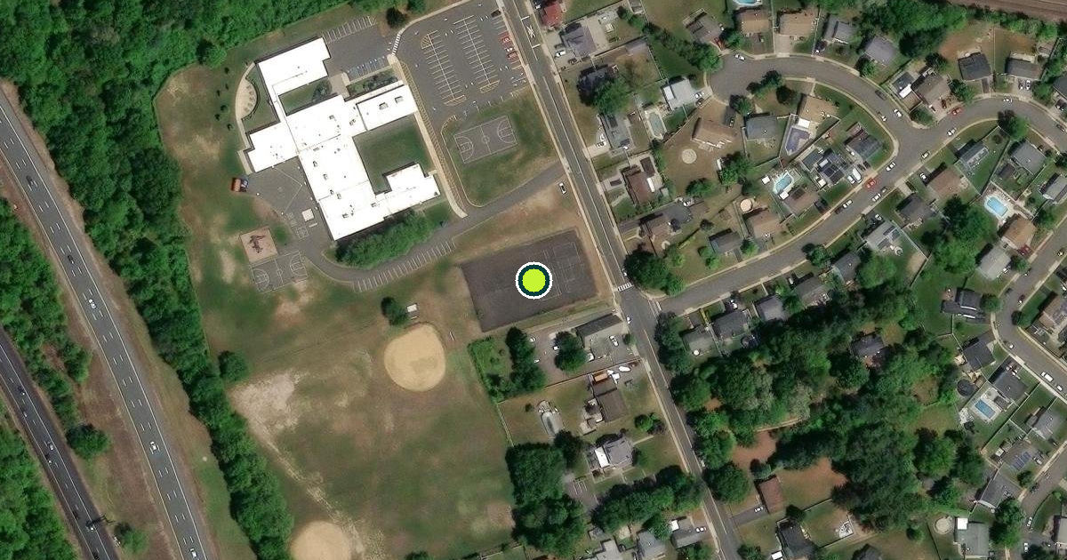 Satellite view of Hazlet Township Pickleball Courts