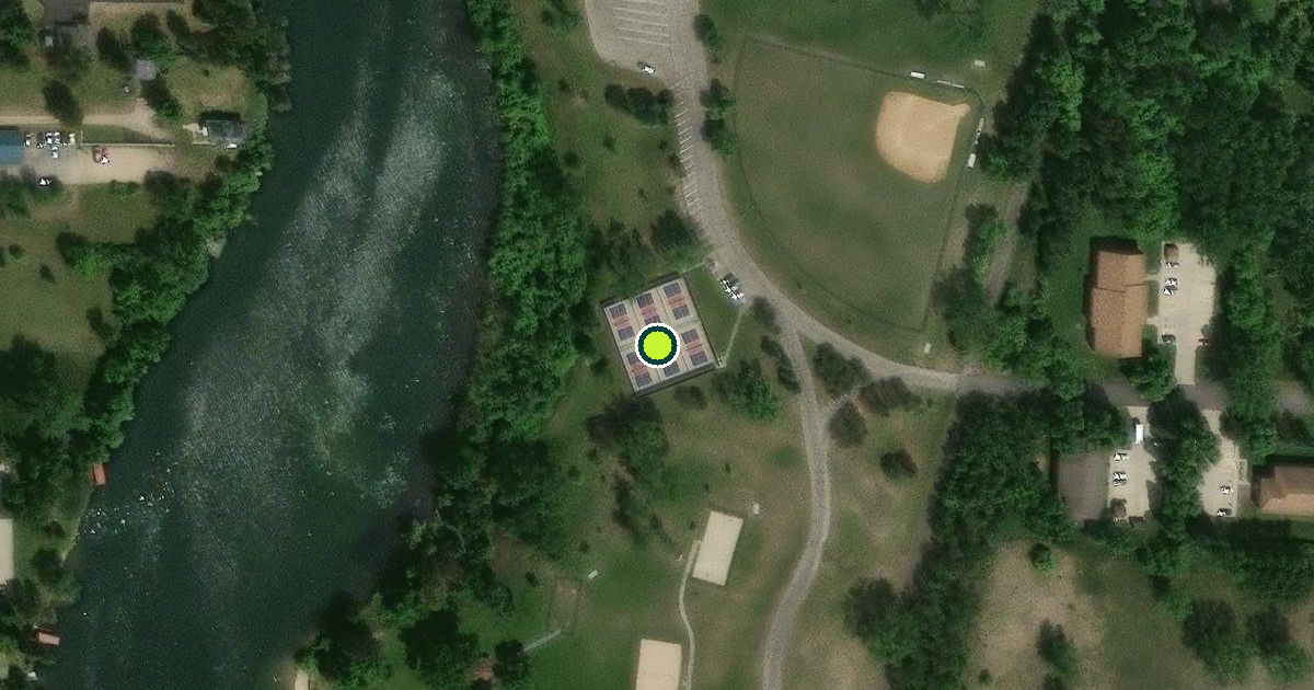 Satellite view of Heartland County Park Pickleball Courts