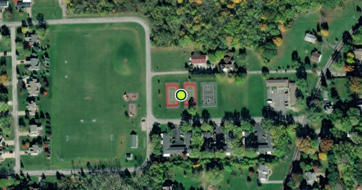 Satellite view of Heigel Park Pickleball Courts