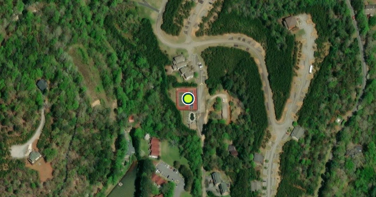Satellite view of Helen Pickleball Courts