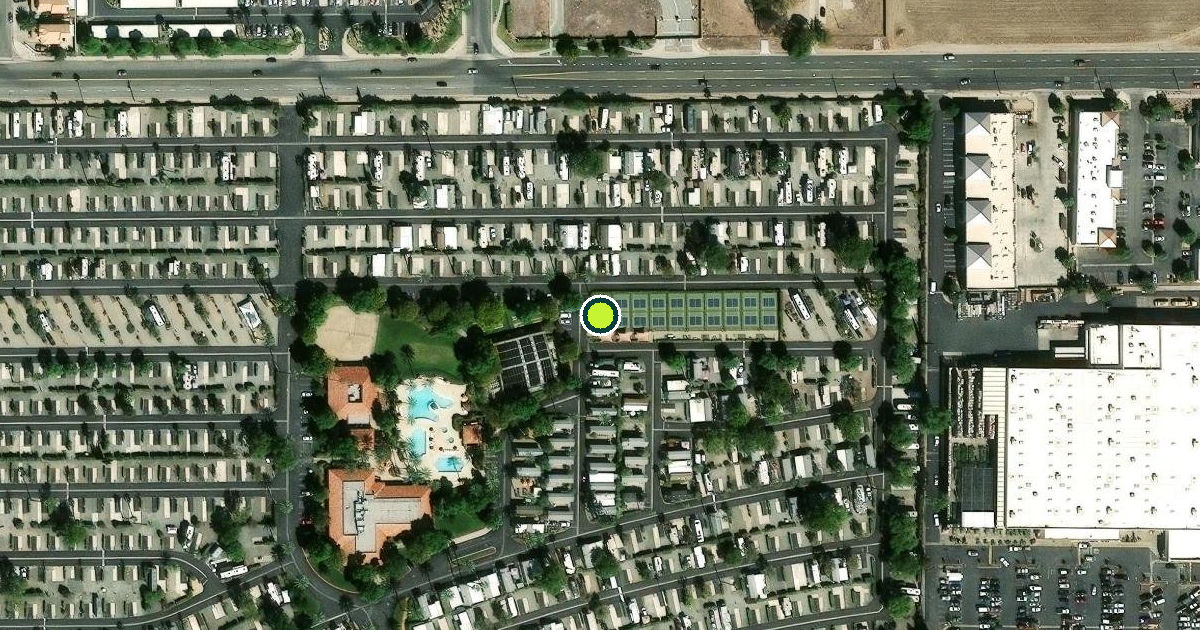 Satellite view of Hemet Pickleball Courts
