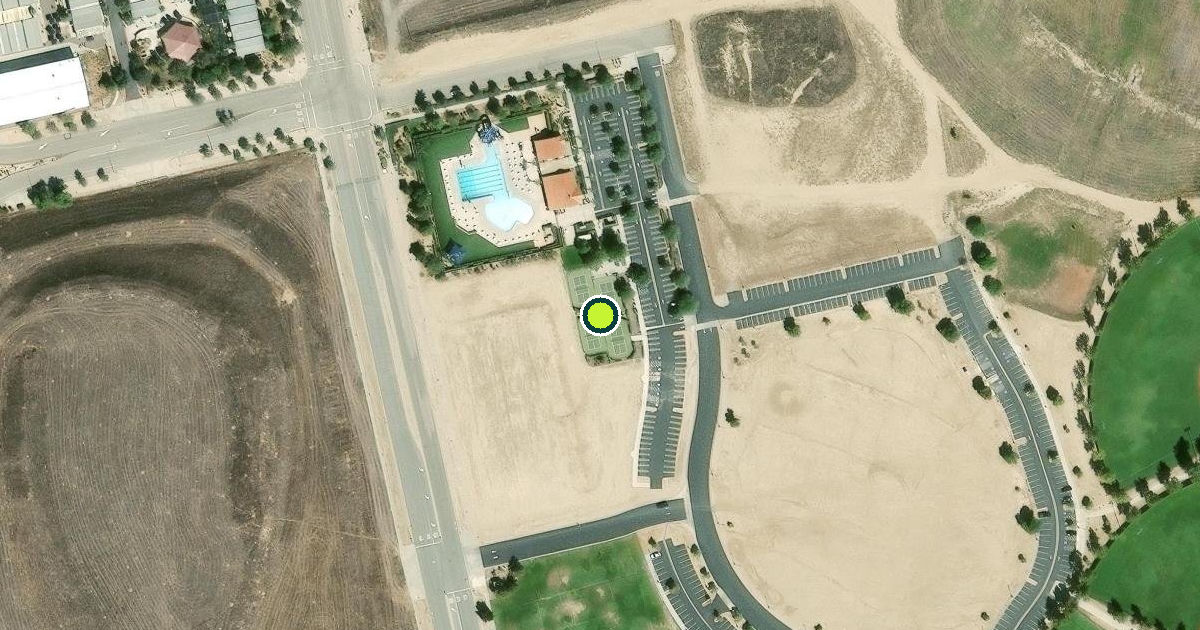 Satellite view of Hemet Pickleball Courts