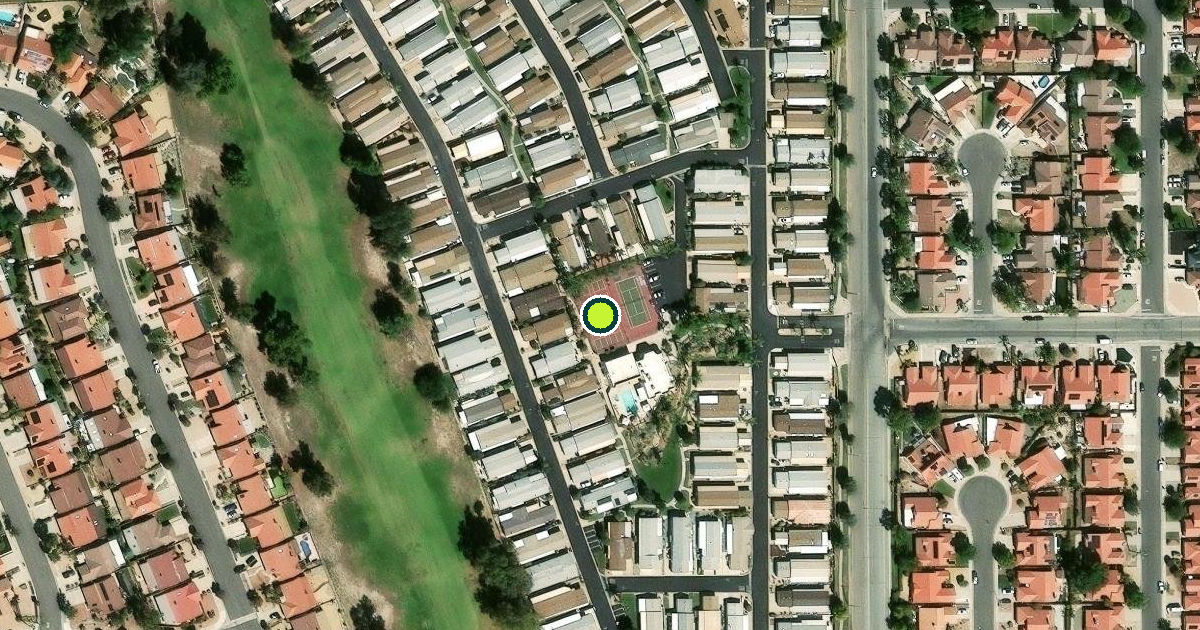 Satellite view of Hemet Pickleball Courts