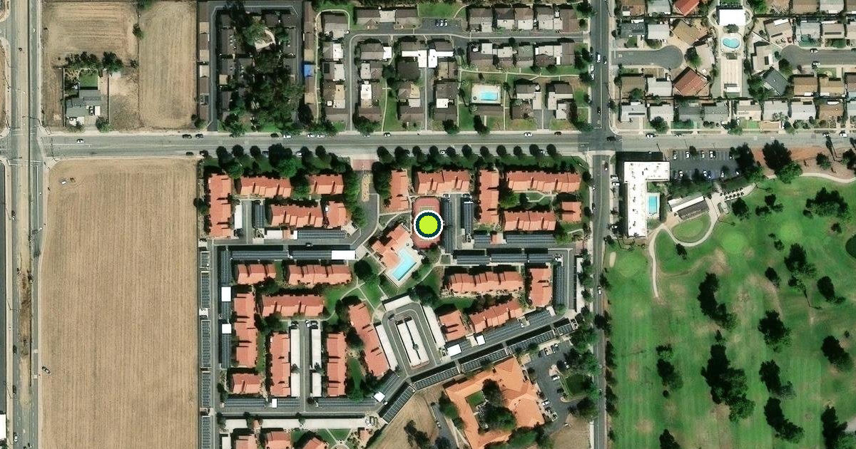Satellite view of Hemet Pickleball Courts