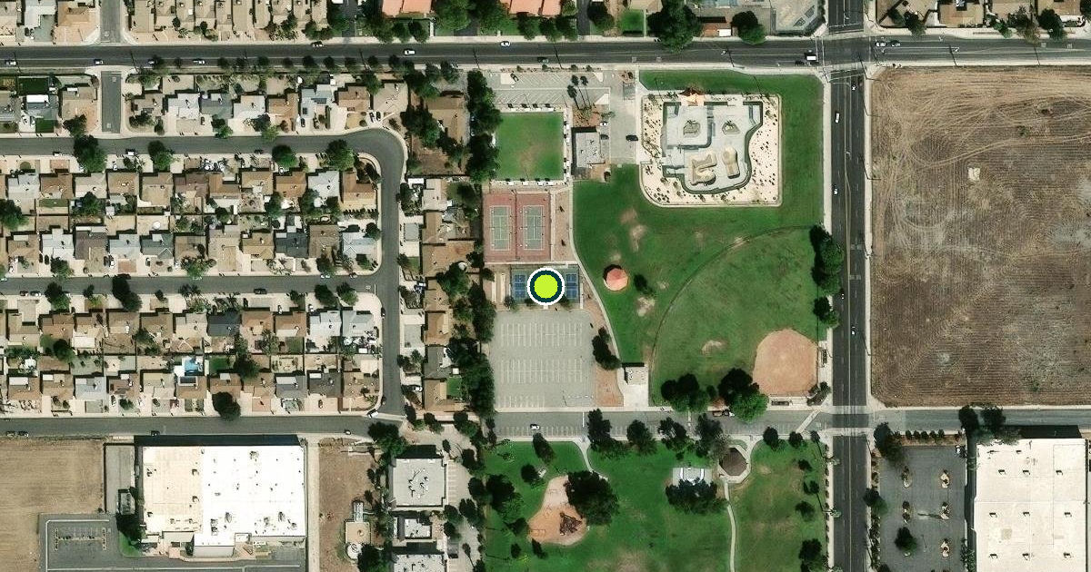 Satellite view of Hemet Pickleball Courts