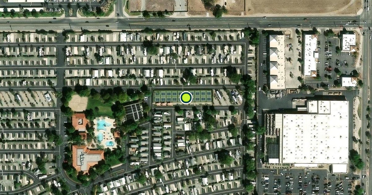 Satellite view of Hemet Pickleball Courts