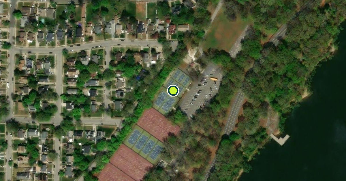 Satellite view of Hempstead Lake State Park Pickleball Courts
