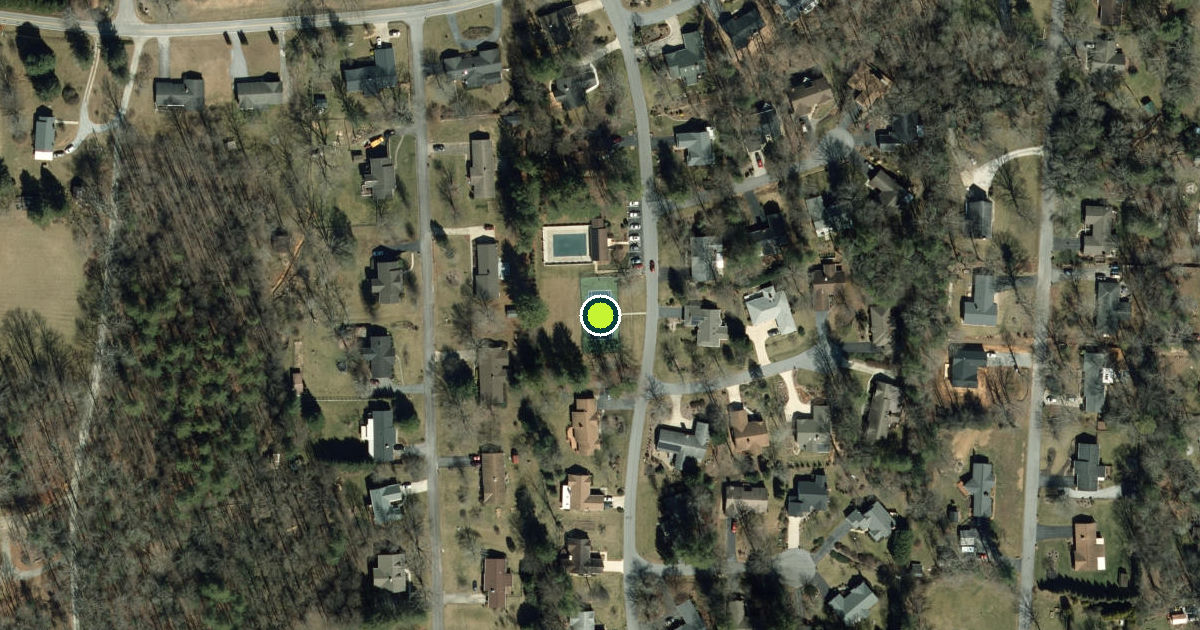 Satellite view of Henderson County Pickleball Courts