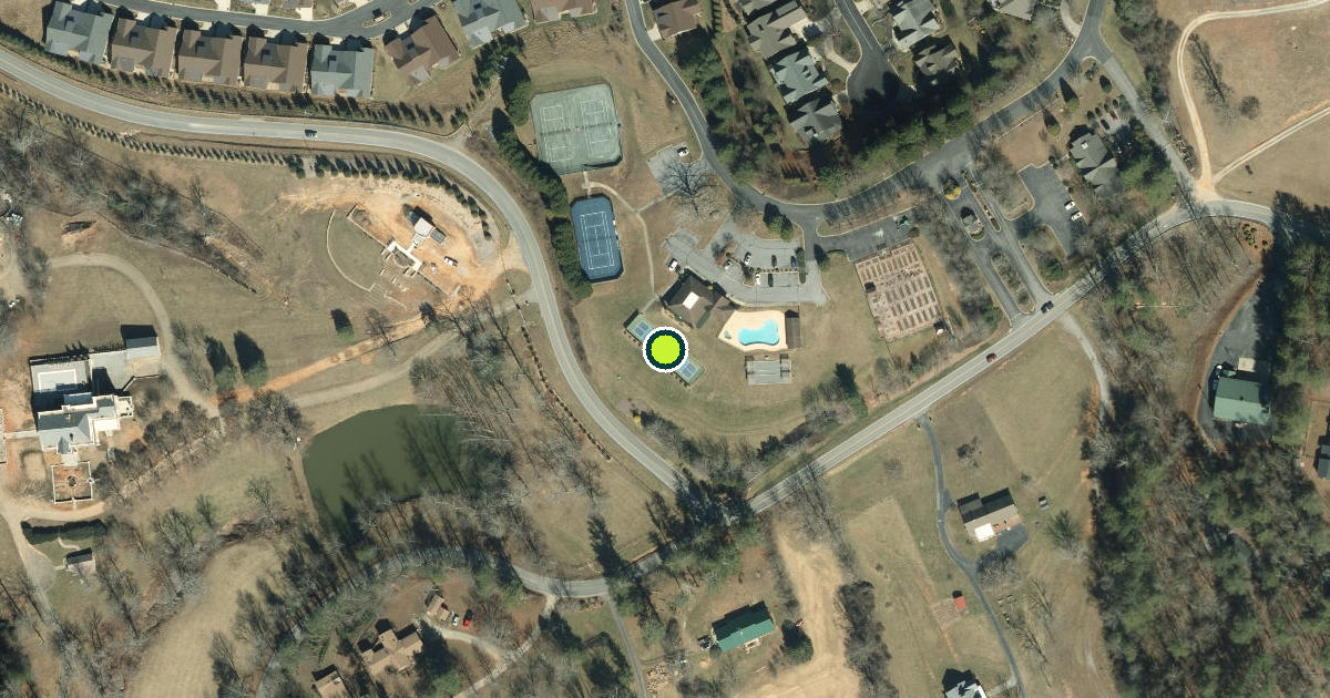 Satellite view of Henderson County Pickleball Courts