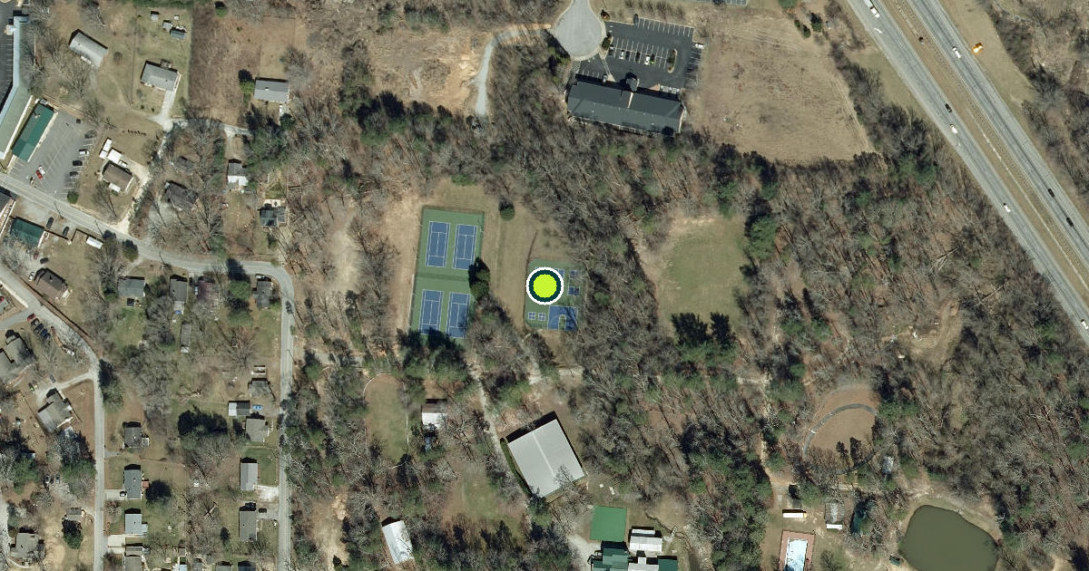 Satellite view of Henderson County Pickleball Courts