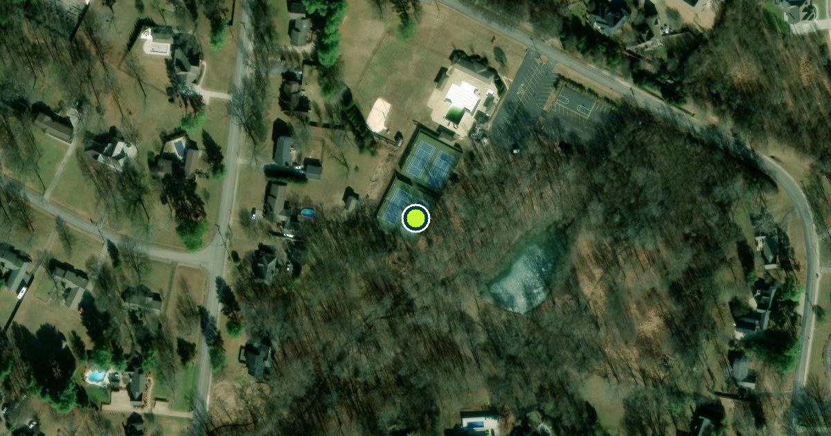 Satellite view of Hendersonville Pickleball Courts