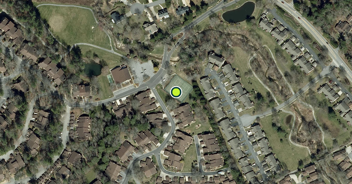 Satellite view of Hendersonville Pickleball Courts