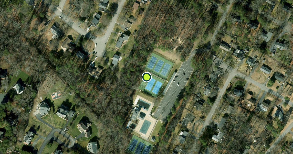 Satellite view of Henrico County Pickleball Courts