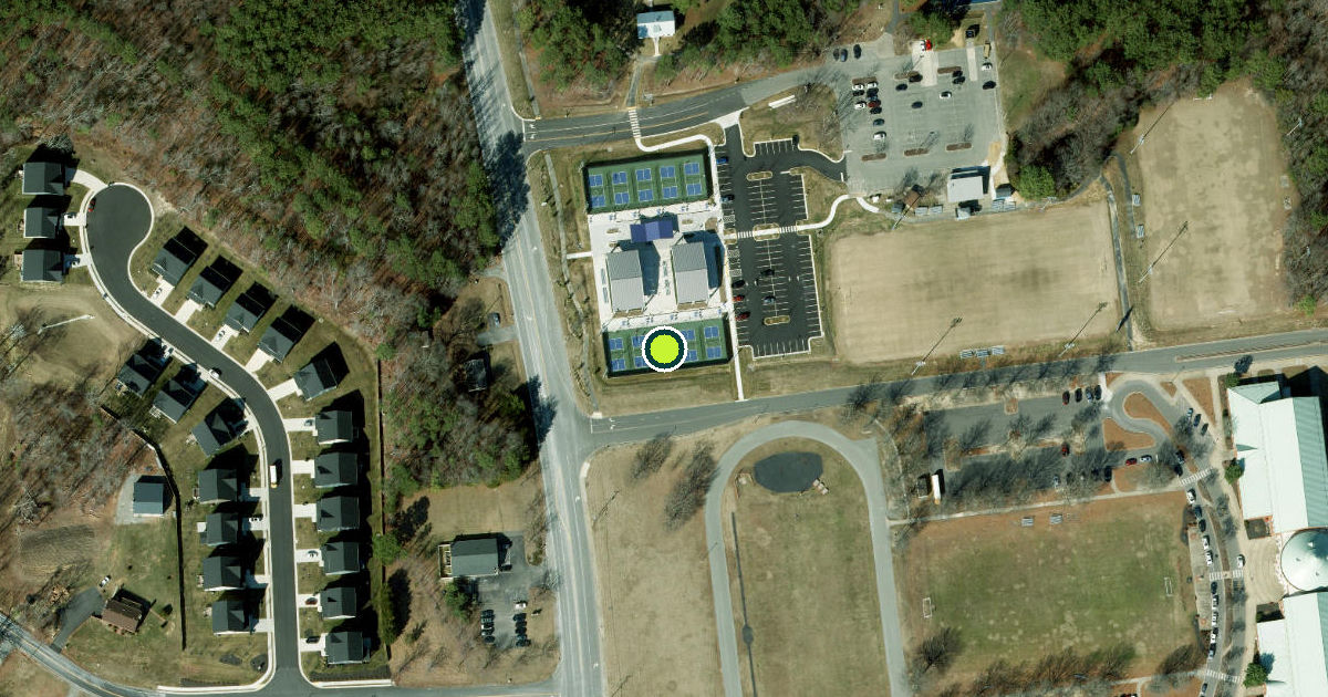 Satellite view of Henrico County Pickleball Courts