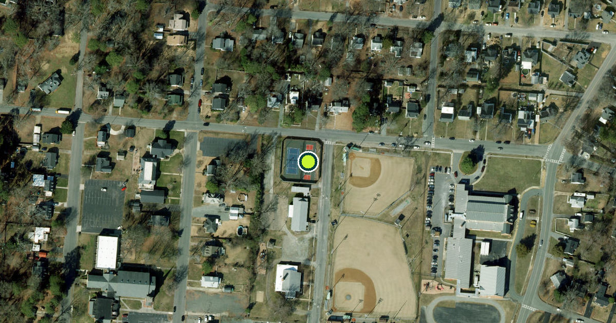 Satellite view of Henrico County Pickleball Courts