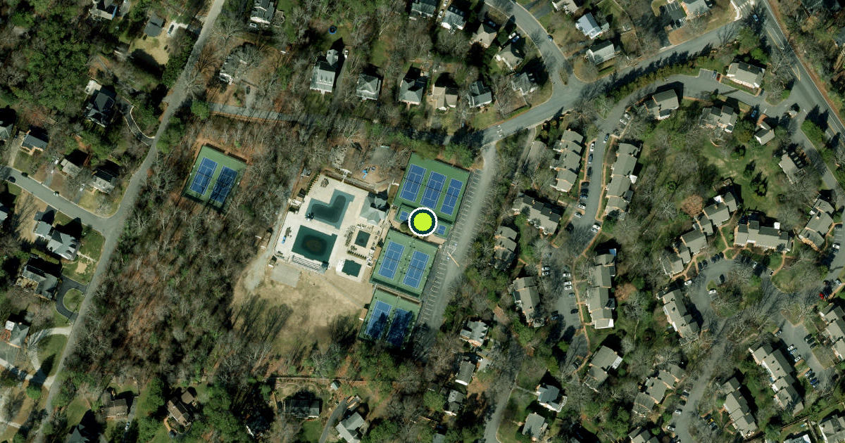 Satellite view of Henrico County Pickleball Courts