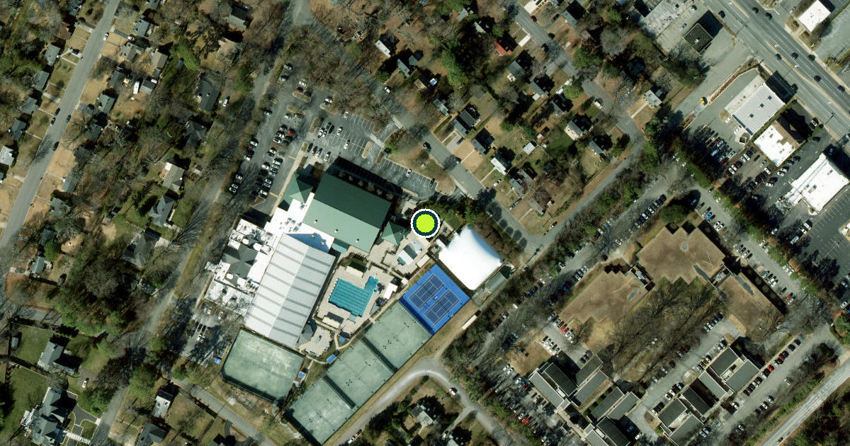 Satellite view of Henrico County Pickleball Courts