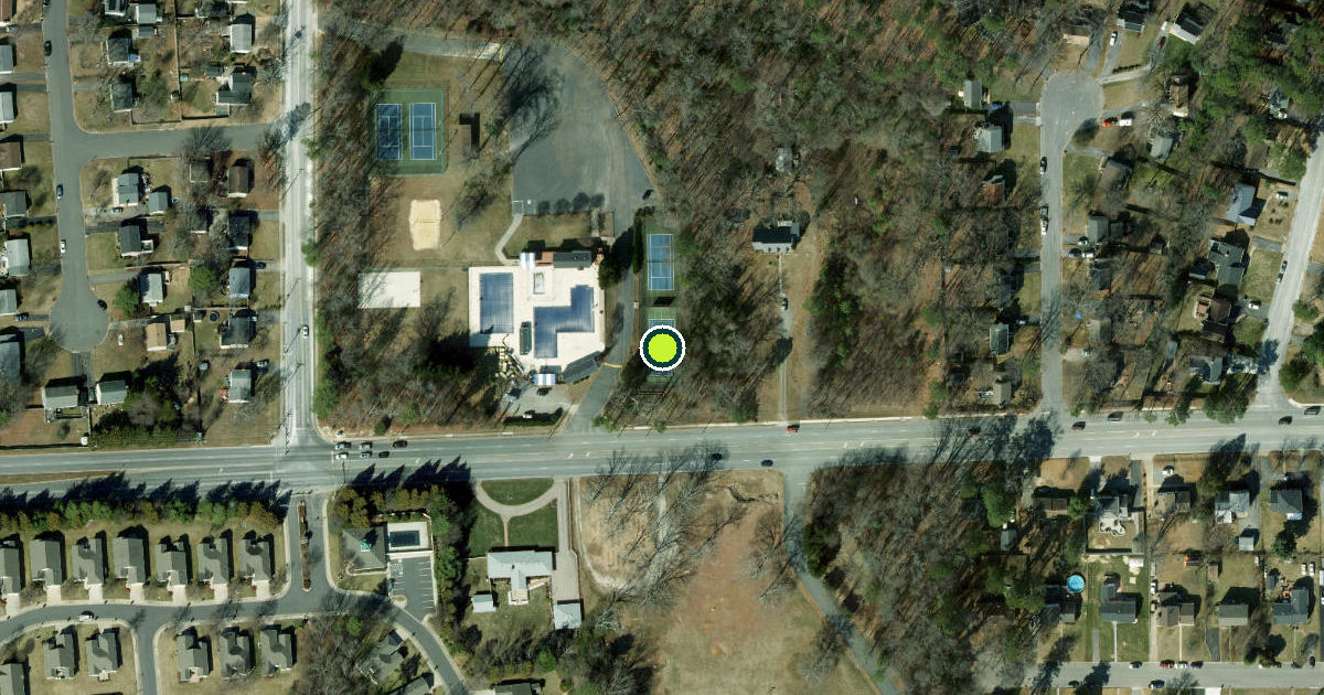 Satellite view of Henrico County Pickleball Courts