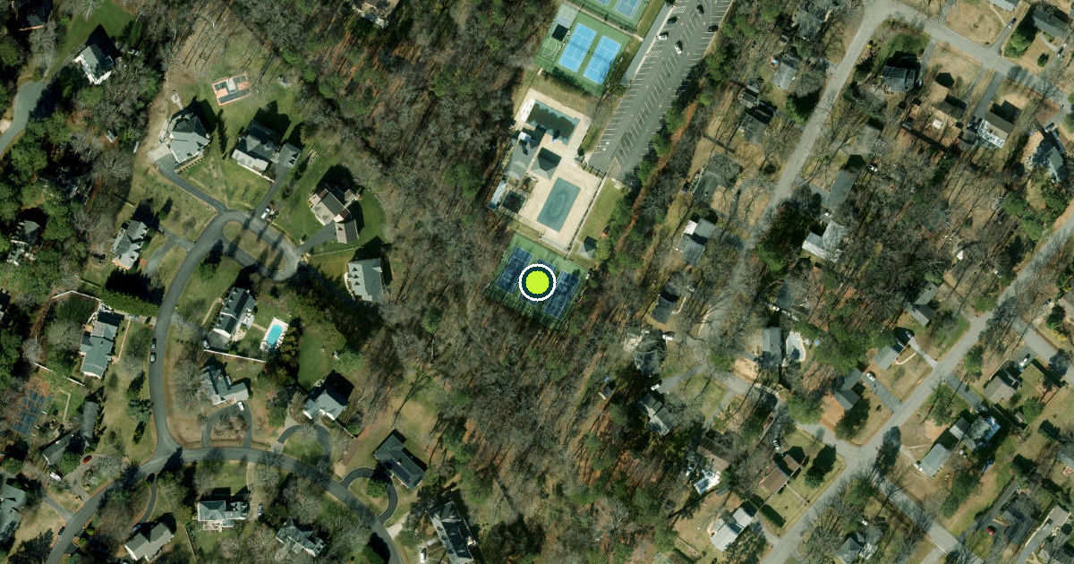 Satellite view of Henrico County Pickleball Courts