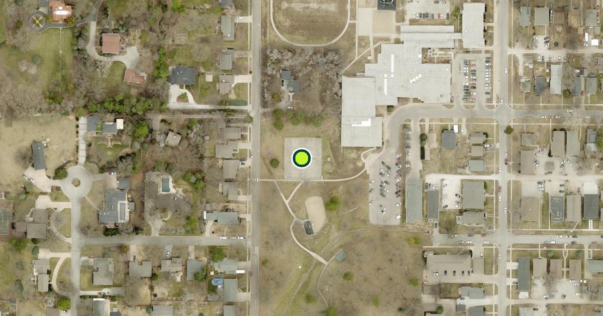 Satellite view of Henry Park Pickleball Courts