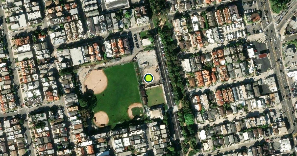 Satellite view of Hermosa Beach Pickleball Courts