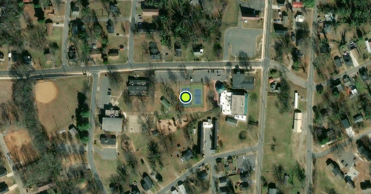 Satellite view of Hickory Pickleball Courts
