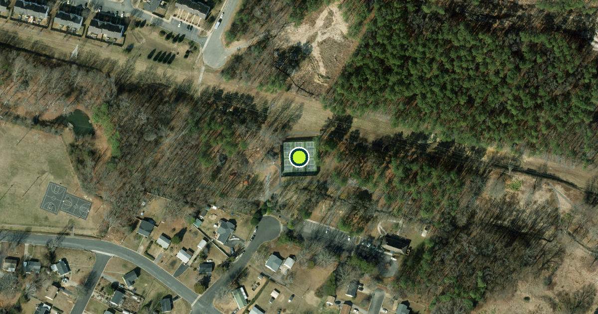 Satellite view of Hidden Creek Park Pickleball Courts
