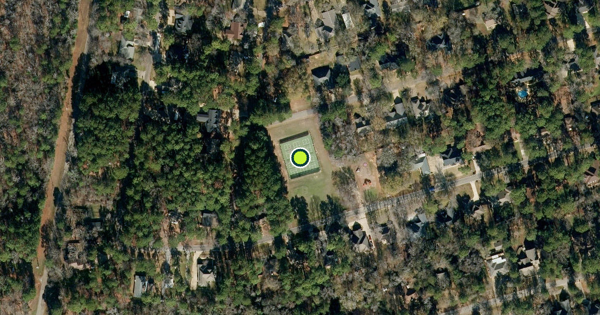 Satellite view of Hideaway Pickleball Courts