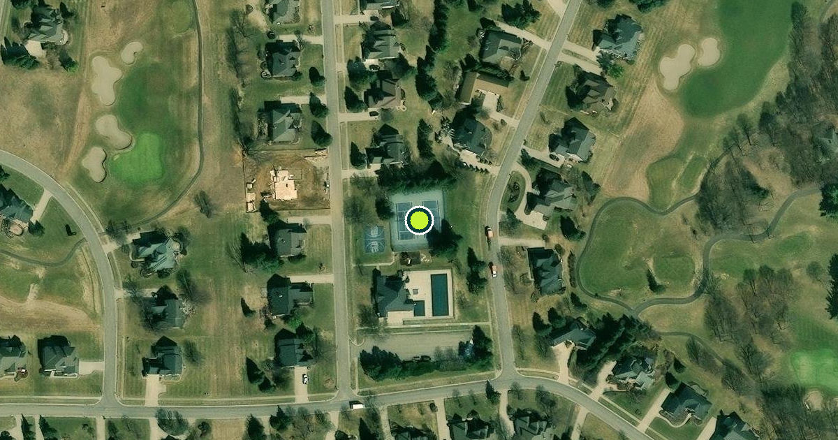 Satellite view of Highland Charter Township Pickleball Courts
