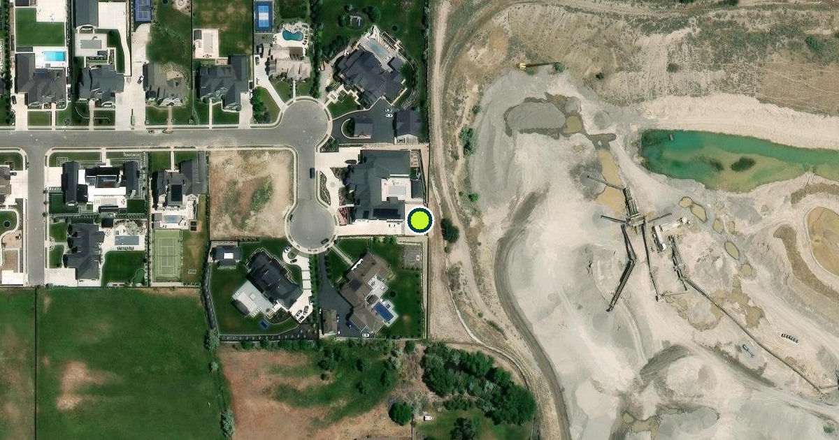 Satellite view of Highland Pickleball Courts