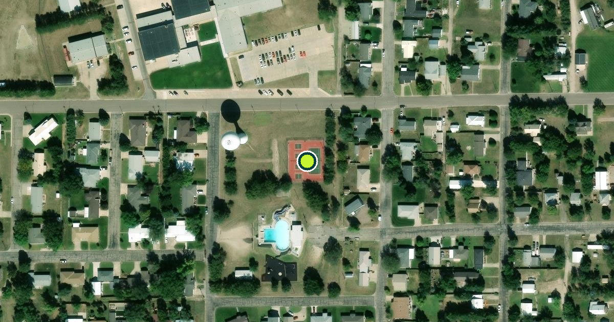 Satellite view of Hill City Pickleball Courts
