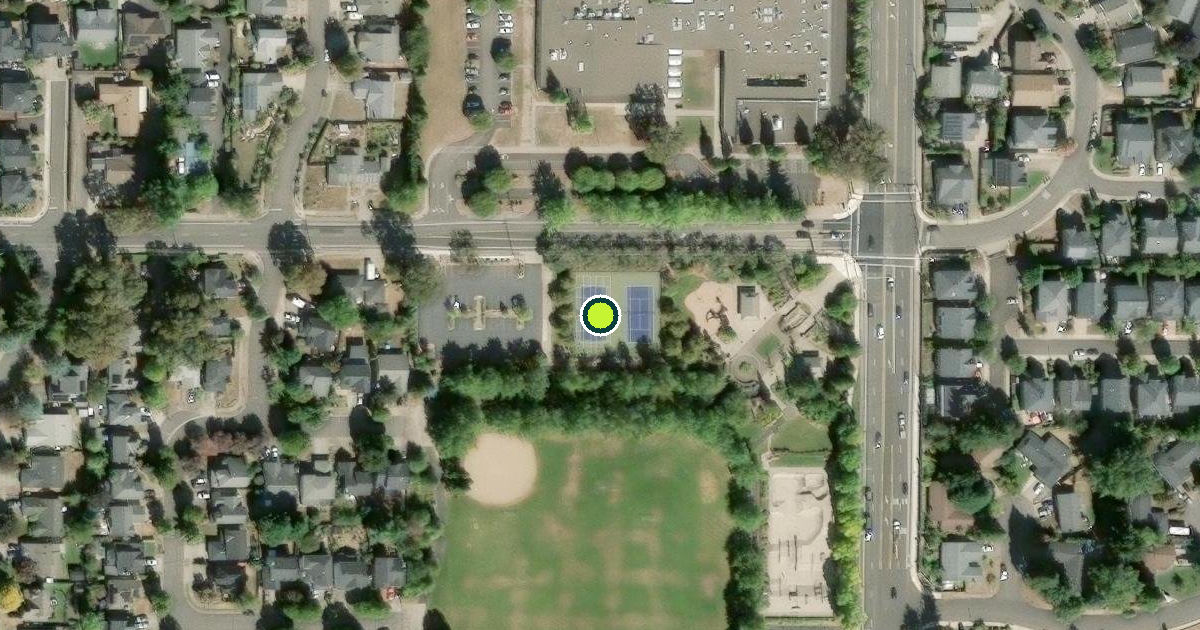 Satellite view of Hillsboro Pickleball Courts