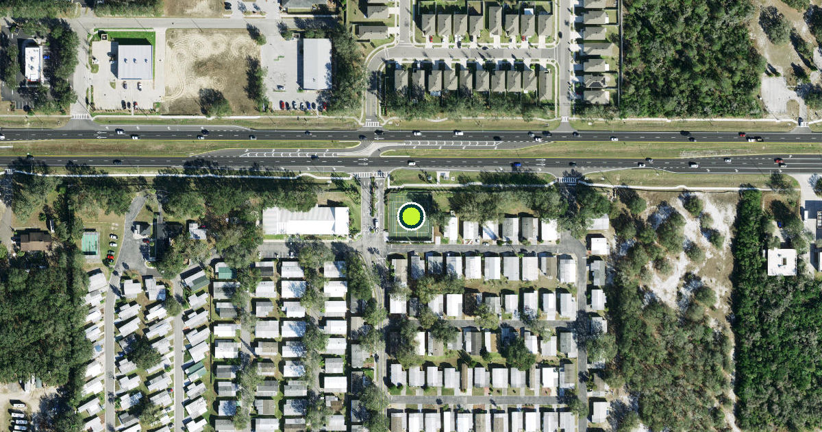 Satellite view of Hillsborough County Pickleball Courts