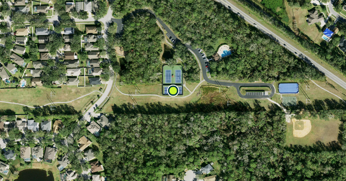 Satellite view of Hillsborough County Pickleball Courts