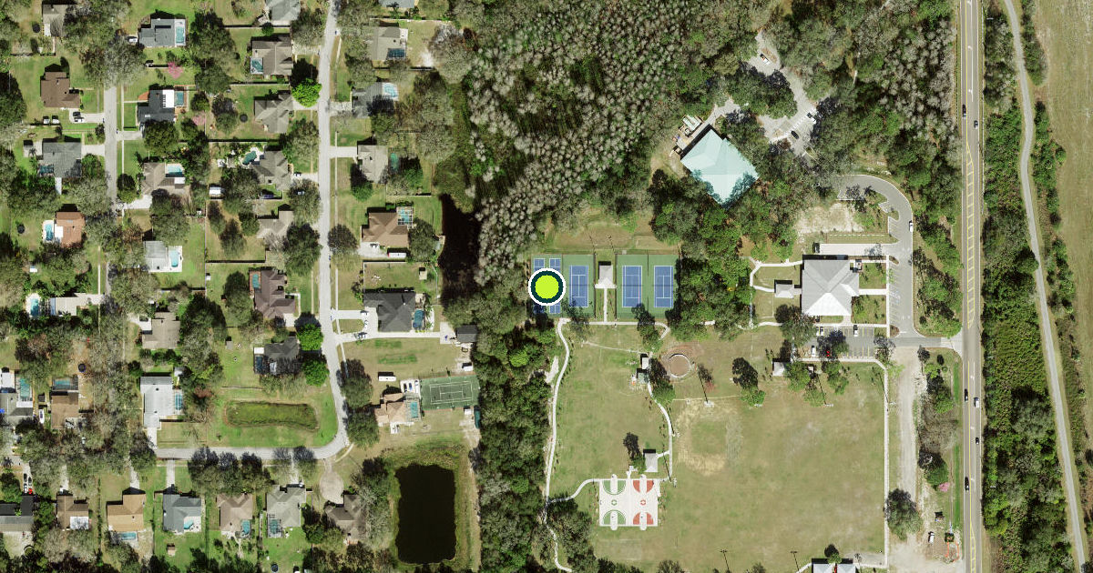 Satellite view of Hillsborough County Pickleball Courts