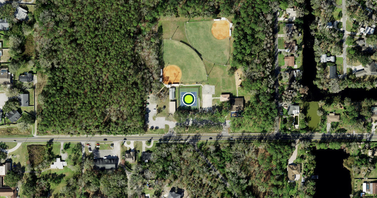 Satellite view of Hillsborough County Pickleball Courts