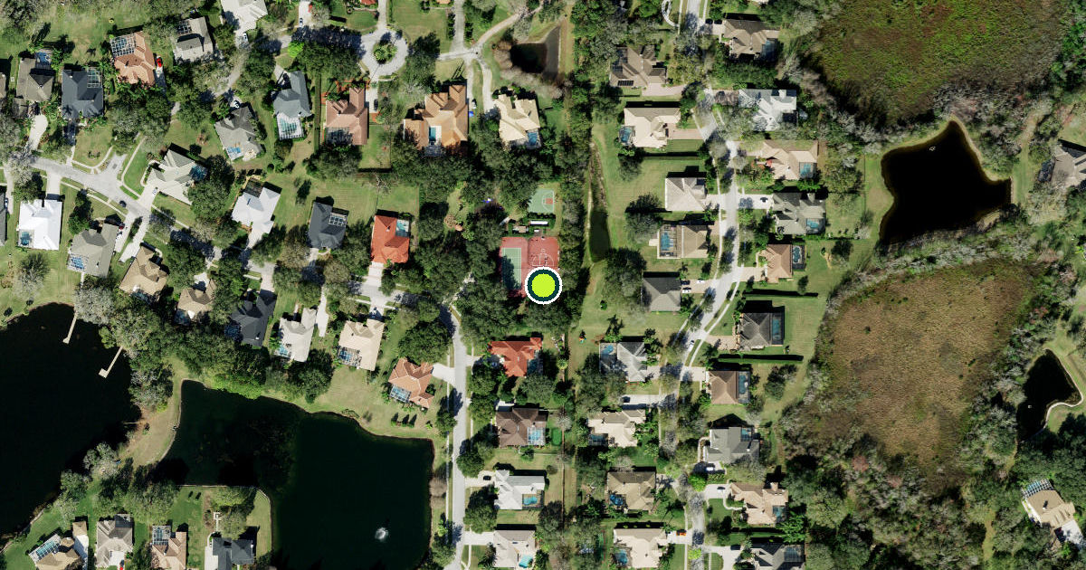 Satellite view of Hillsborough County Pickleball Courts