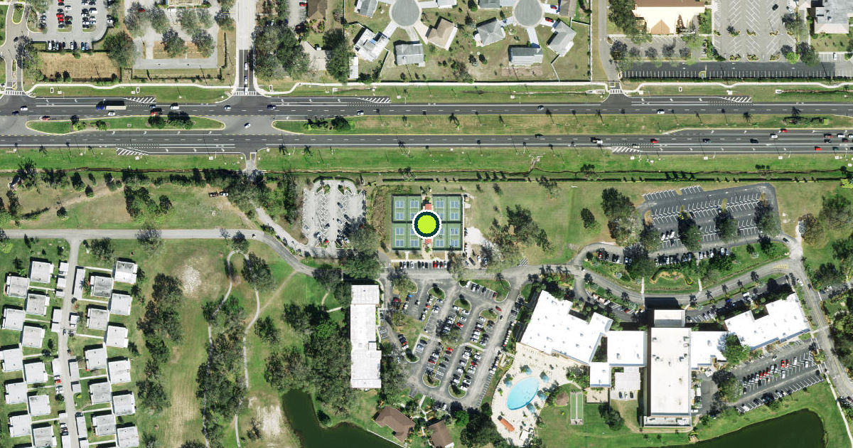 Satellite view of Hillsborough County Pickleball Courts
