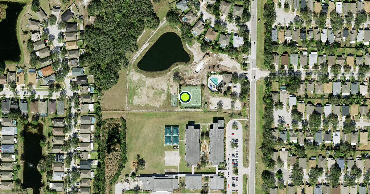 Satellite view of Hillsborough County Pickleball Courts