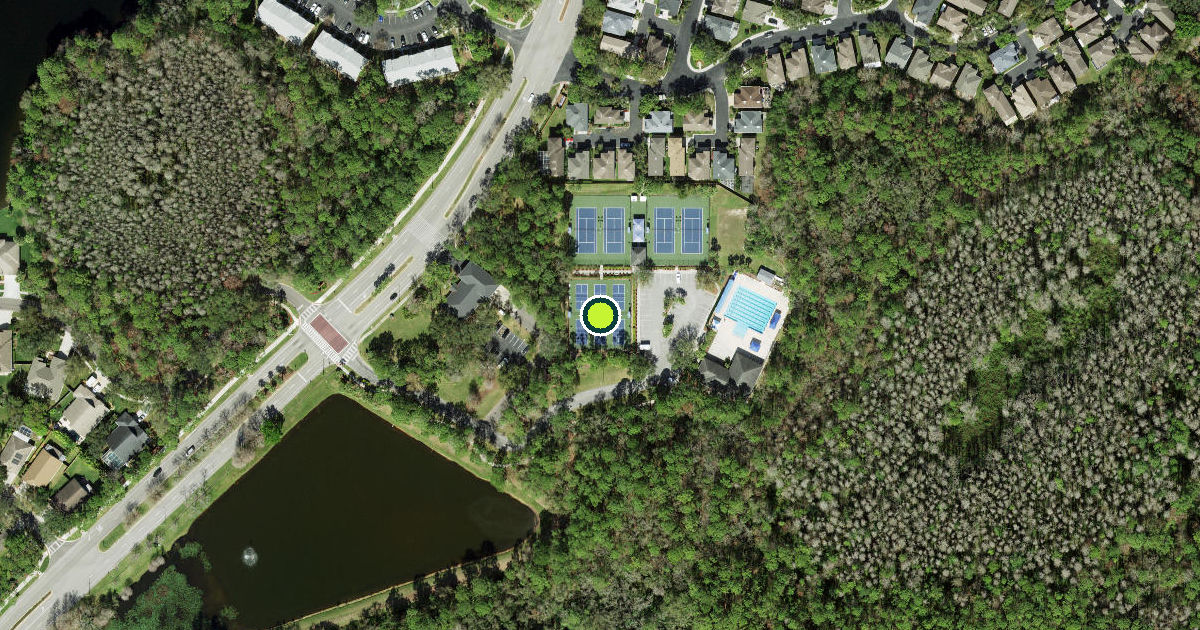 Satellite view of Hillsborough County Pickleball Courts
