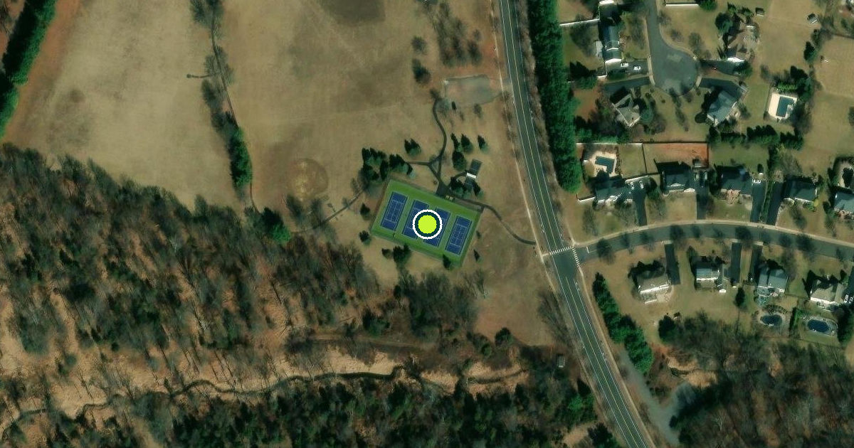 Satellite view of Hillsborough Township Pickleball Courts
