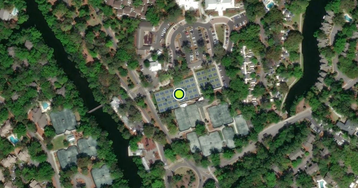 Satellite view of Hilton Head Island Pickleball Courts