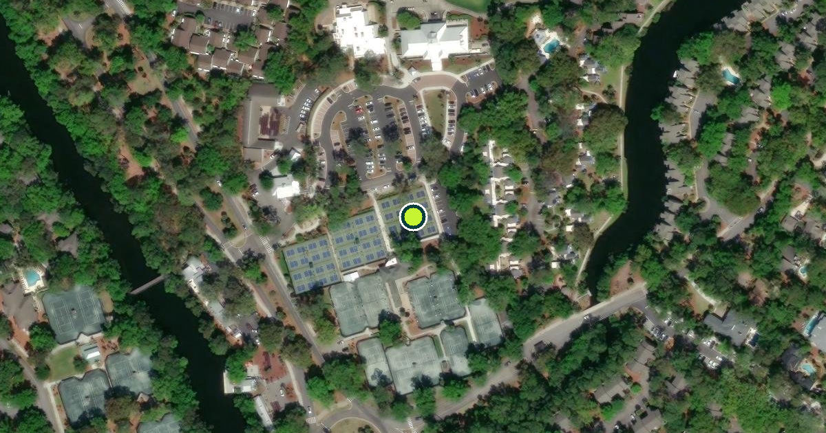Satellite view of Hilton Head Island Pickleball Courts