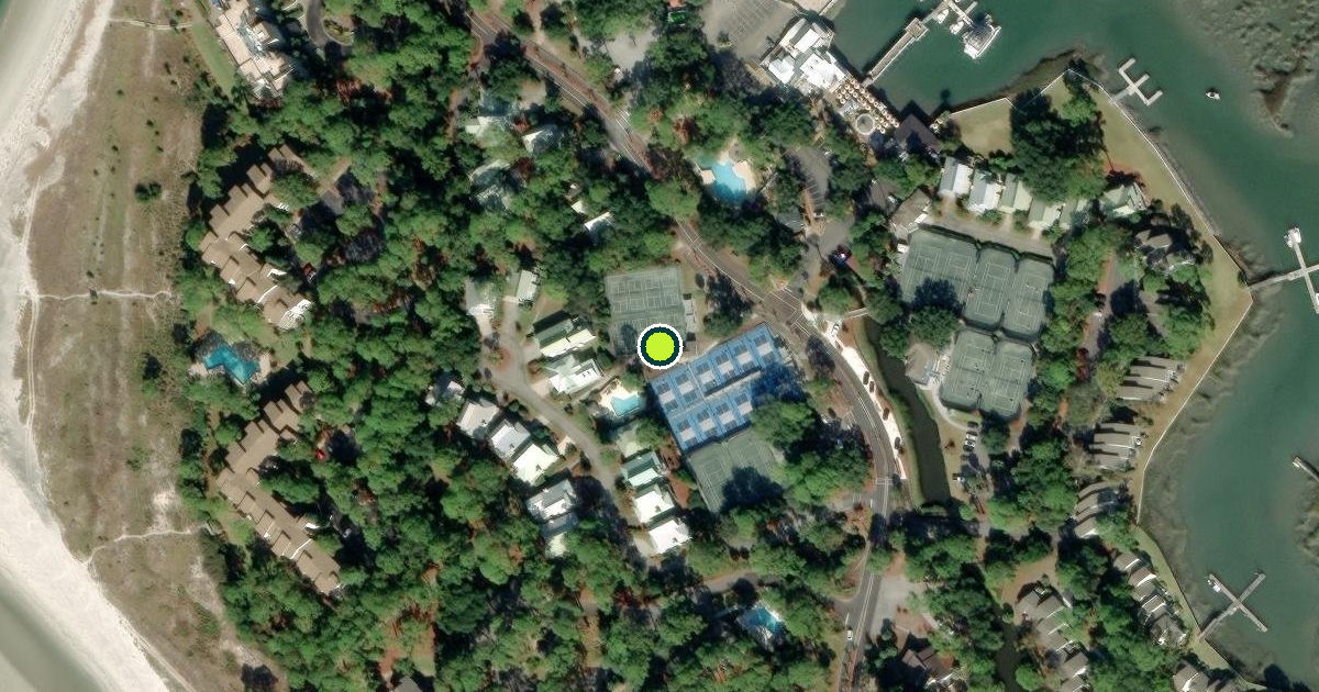 Satellite view of Hilton Head Island Pickleball Courts