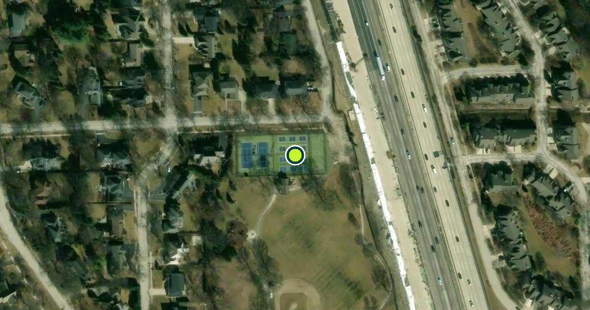 Satellite view of Hinsdale Pickleball Courts