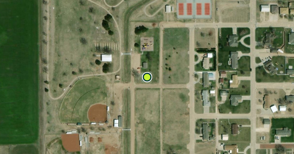 Satellite view of Hoisington Pickleball Courts