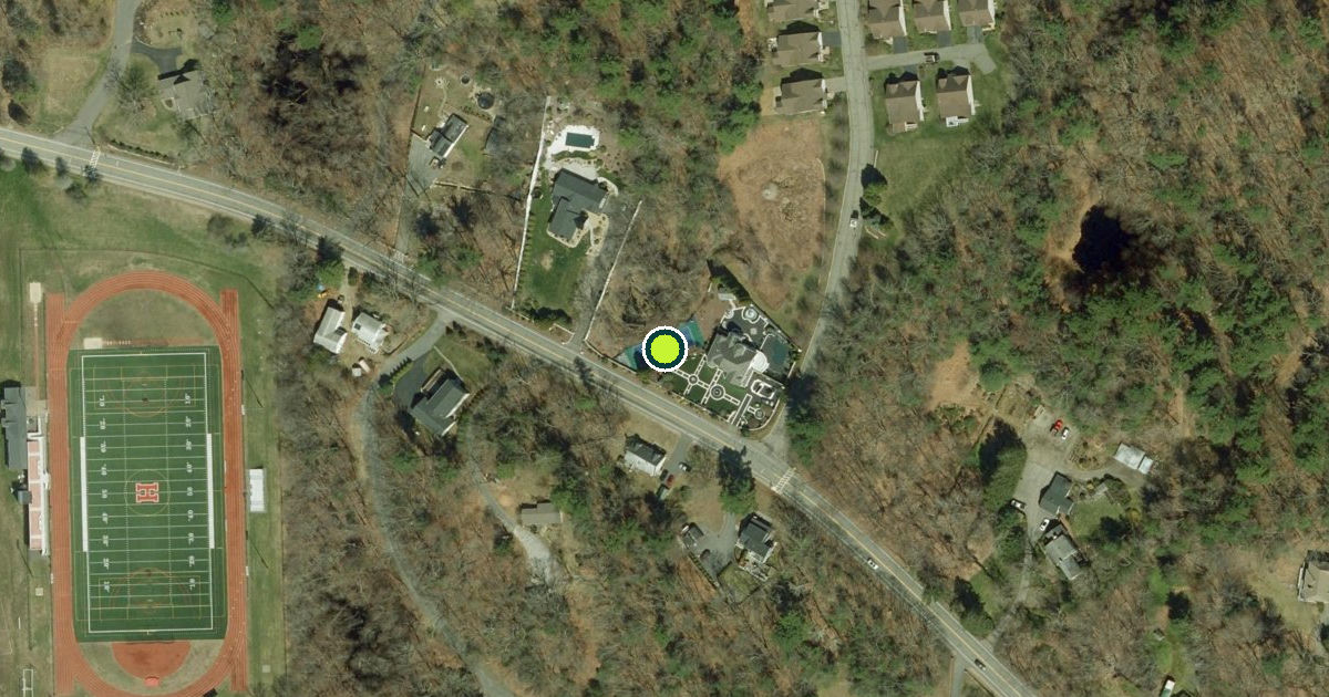 Satellite view of Holliston Pickleball Courts