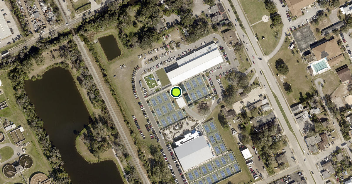 Satellite view of Holly Hill Pickleball Courts